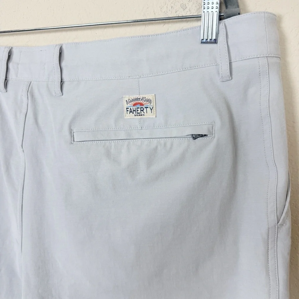 Faherty Men’s All Day 9” Shorts | Ice Grey | Size 38”